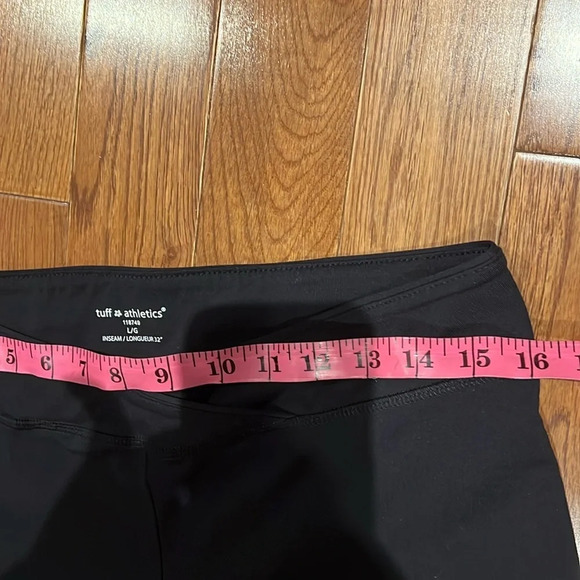 Tuff athletics black slightly flare low rise bootcut yoga pants Sz L - Picture 6 of 14